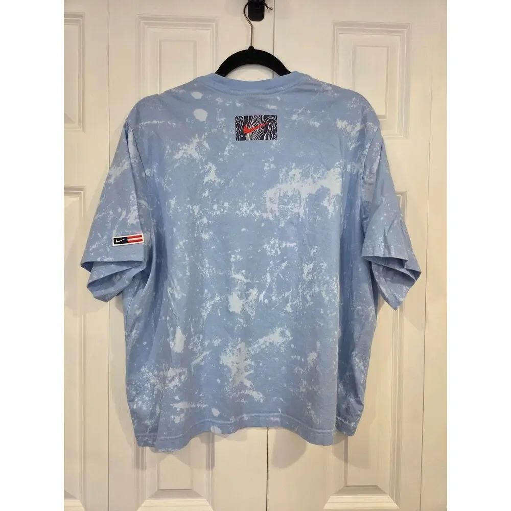 Nike Blue USA Topography Boxy Crop XL Tee
